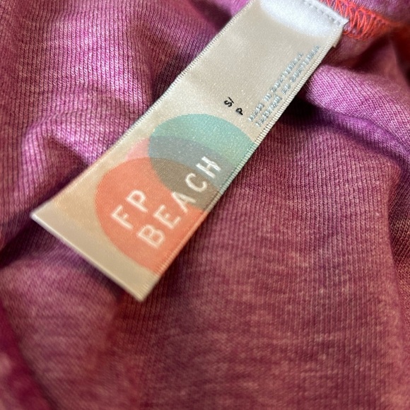 New FREE PEOPLE Beach Keep Me Burnout Tee Shirt Top Blouse Boho Azelia Small - Picture 6 of 8